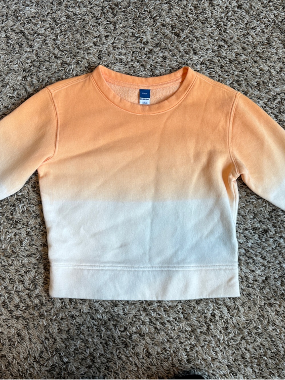 Old Navy Kids Ombre Peach to White Sweatshirt